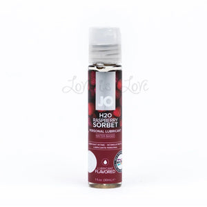 System JO H2O Flavored Edible Water-Based Lubricant Peachy Lips or Tropical Passion or Raspberry Sorbet