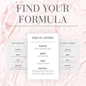 System JO H2O Flavored Edible Water-Based Lubricant Peachy Lips or Tropical Passion or Raspberry Sorbet