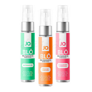 System JO Blo Oral Pleasure Gel Water-Based 30 ML premium flavored cooling intimate lubricant pump bottle views