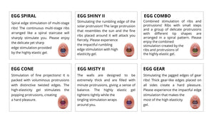 Tenga Easy Beat Egg Hard Boiled Package II Hard Gel Variety Pack 6 Eggs or 1 Egg