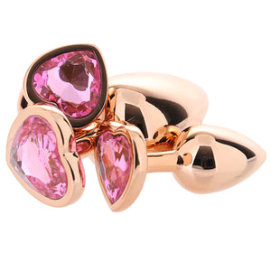 NS Novelties Rear Assets Rose Gold Pink Heart Gem Small or Medium or 3 PCS Trainer Kit  Buy in Singapore LoveisLove U4Ria 