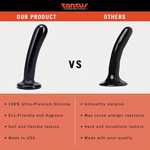 Tantus Silk Large 7.25 Inch Black or Purple Haze