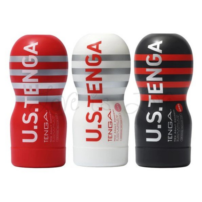 Tenga U.S. Original Vacuum Cup Gentle White or Regular Red or Strong Black