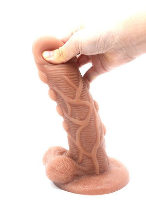 Textured Dual Layer Silicone Dildo with Suction Cup 7.3 Inch Dildos - Large & Unique Dildos Buy Sex Toys in Singapore LoveisLove U4Ria
