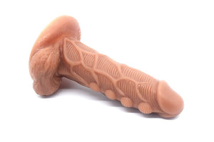 Textured Dual Layer Silicone Dildo with Suction Cup 7.3 Inch Dildos - Large & Unique Dildos Buy Sex Toys in Singapore LoveisLove U4Ria