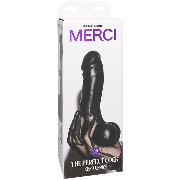 Doc Johnson Merci The Perfect Cock Dildo with Removable Vac-U-Lock Suction Cup 7.5 or 10.5 in Koo