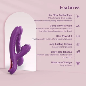 Tracy's Dog Beta Rabbit 3-in-1 Sucking Come-hither Vibrator Vibrators - Clit Stimulation & G-Spot Buy Sex Toys in Singapore LoveisLove U4Ria