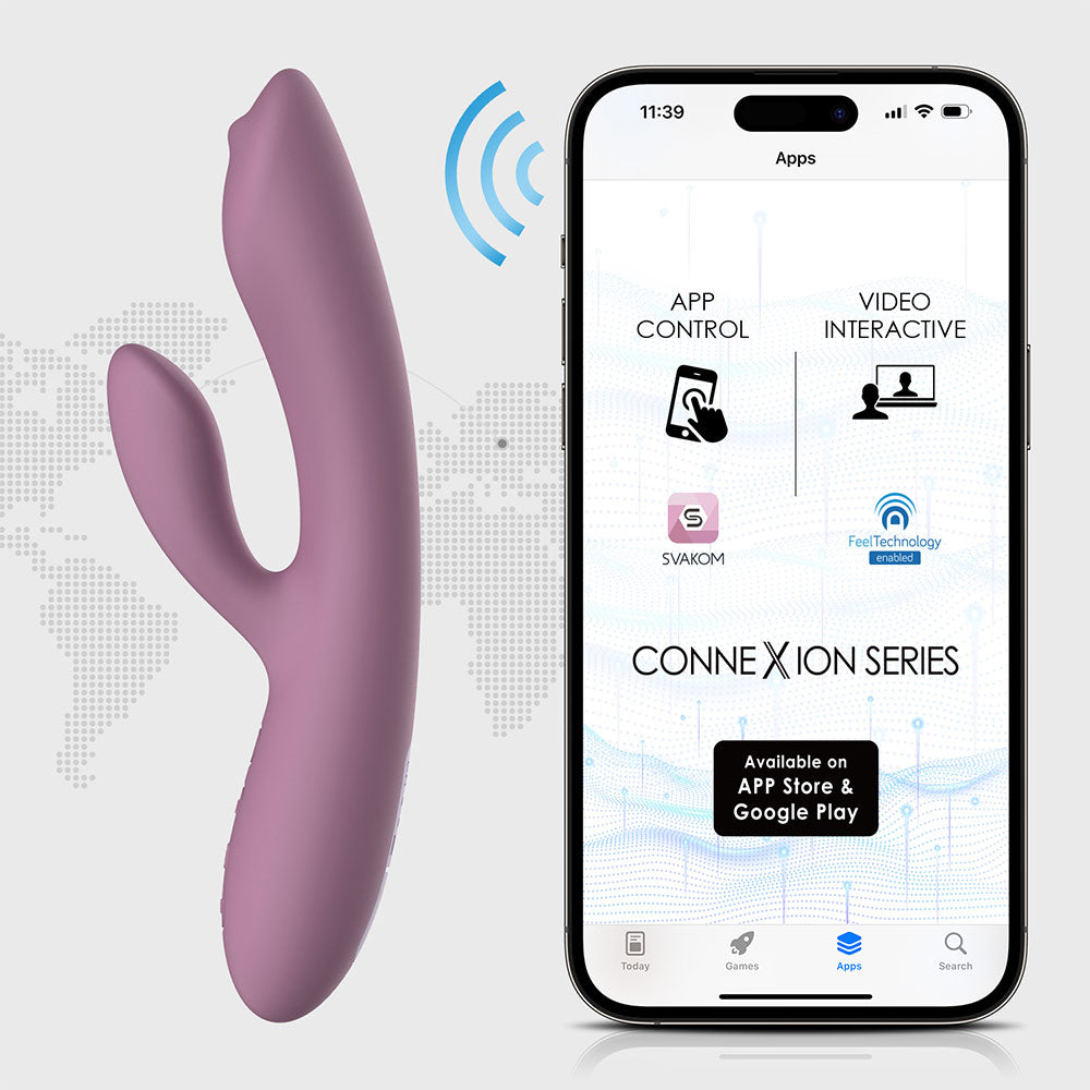 Svakom Trysta or App-Controlled Trysta Neo Interactive Rabbit Vibrator with G-Spot Ball Buy in Singapore LoveisLove U4Ria