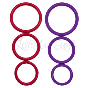 U4ria Rubber Ring 3 Piece Set Red or Purple loveislove love is love buy sex toys singapore u4ria