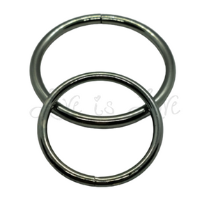U4ria Silver Ring 2 Piece Set (1.25 inch and 1.5 inch) loveislove love is love buy sex toys singapore u4ria