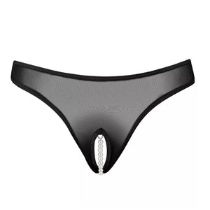 Underneath Jade Crotchless Sheer Thong S/M or L/XL Buy in Singapore LoveisLove U4Ria 