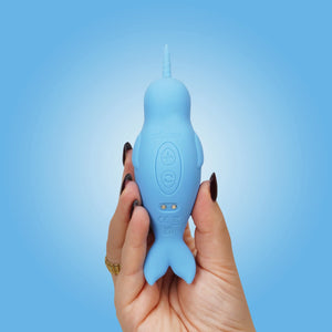 Unihorn of the Sea Neigh Mo The Narwhal Blue Clitoral Vibrator  Vibrators - Cute & Discreet Buy Sex Toys in Singapore LoveisLove U4Ria