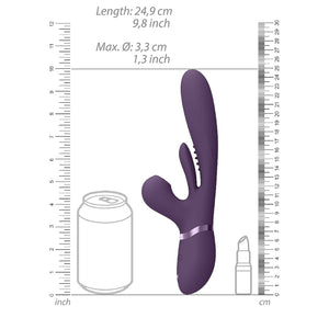 VIVE Kura Rechargeable Thrusting Vibrator with Flapping Tongue & Air Wave Stimulator Purple Buy in Singapore LoveisLove U4Ria 