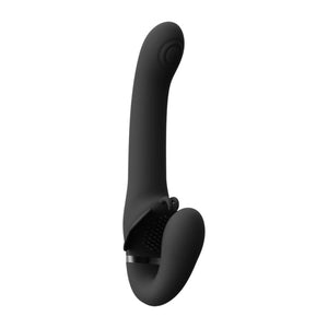 VIVE SATU Rechargeable Triple Motor Pulse-Wave Vibrating Strapless Strap-On Black Buy in Singapore LoveisLove U4Ria 