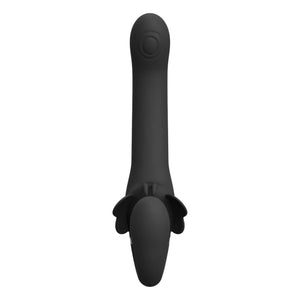 VIVE SATU Rechargeable Triple Motor Pulse-Wave Vibrating Strapless Strap-On Black Buy in Singapore LoveisLove U4Ria 