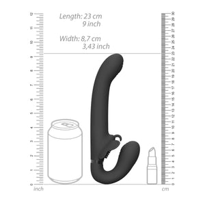 VIVE SATU Rechargeable Triple Motor Pulse-Wave Vibrating Strapless Strap-On Black Buy in Singapore LoveisLove U4Ria 