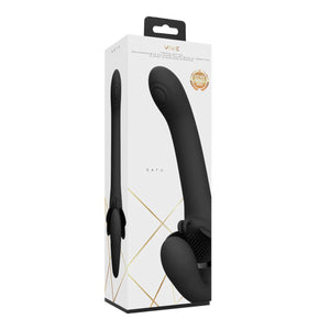 VIVE SATU Rechargeable Triple Motor Pulse-Wave Vibrating Strapless Strap-On Black Buy in Singapore LoveisLove U4Ria 