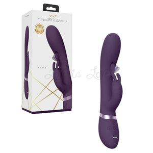 VIVE Tama Rechargeable Triple Action Rechargeable Wave Silicone Rabbit Vibrator Purple Buy in Singapore LoveisLove U4Ria 