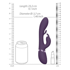 VIVE Tama Rechargeable Triple Action Rechargeable Wave Silicone Rabbit Vibrator Purple Buy in Singapore LoveisLove U4Ria 