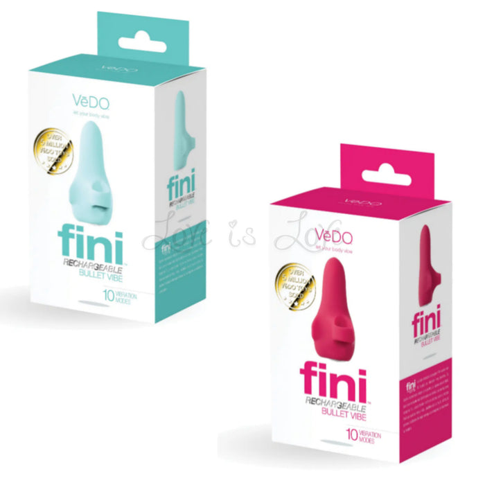 VeDO Fini Rechargeable Bullet Finger Vibe Turquoise Or Pink