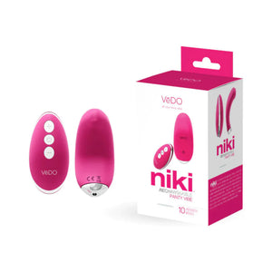 VeDo Niki Rechargeable Flexible Magnetic Remote Control Panty Vibe Pink or Purple