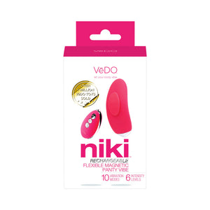 VeDo Niki Rechargeable Flexible Magnetic Remote Control Panty Vibe Pink or Purple