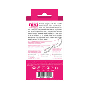 VeDo Niki Rechargeable Flexible Magnetic Remote Control Panty Vibe Pink or Purple