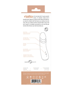 Vedo Rialto Rechargeable Realistic Dildo Vibrator Mocha or Black or Vanilla