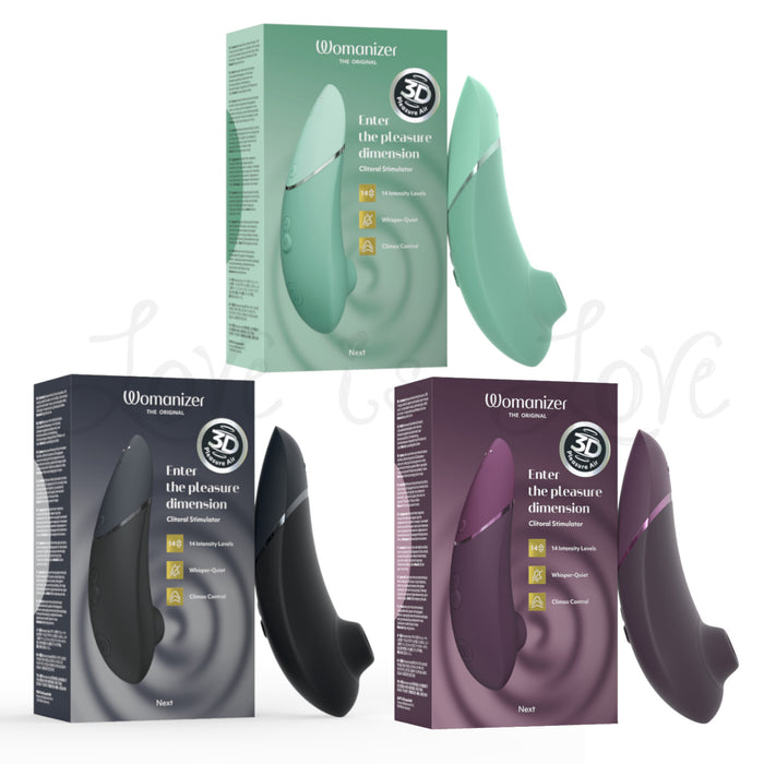 Womanizer Next Rechargeable Clitoral Stimulator with 3D Pleasure Air Technology  (Free Womanizer Affirmation Cards)