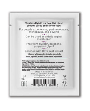 Wicked Simply Timeless Hybrid Lubricant 6 ML Sachet Enhances with DHEA Lubes & Toy Cleaners - Hybrid Buy Sex Toys in Singapore LoveisLove U4Ria