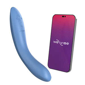 We-Vibe Rave 2 App-Controlled Silicone G-Spot Vibrator Bold Pink or Muted Blue *Free Hotter Sex Socks!