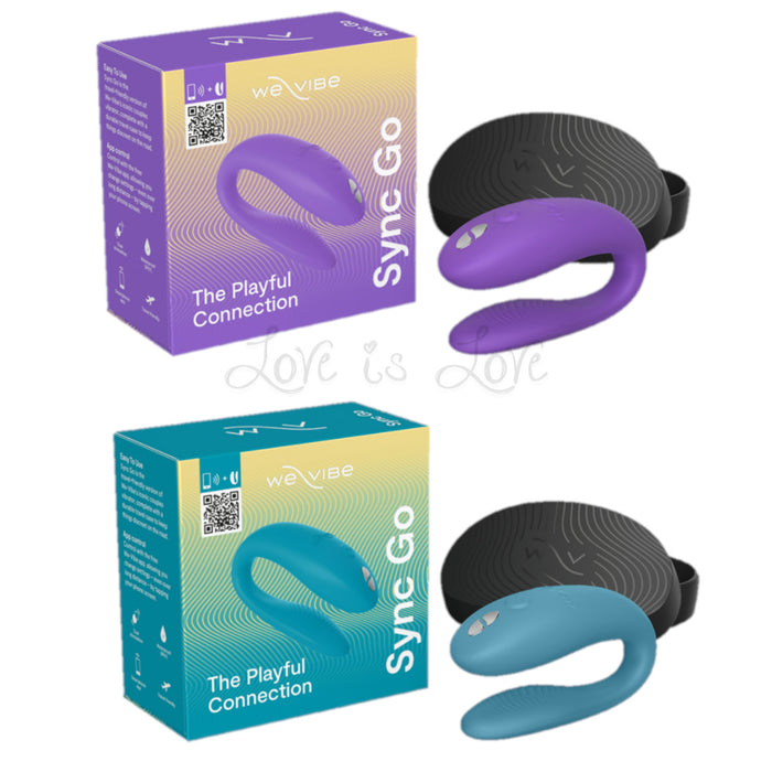 We-Vibe Sync Go App-Controlled Couple Vibrator Light Purple or Turquoise