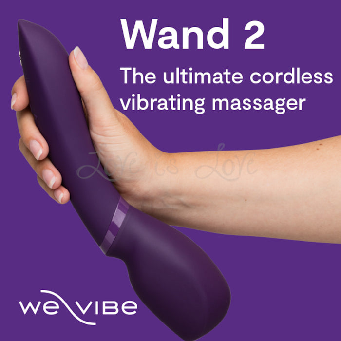 We-Vibe Wand 2 App-Controlled Vibrating Massager Purple (New Latest Edition) *Free Hotter Sex Socks!