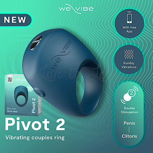 We-Vibe Pivot 2 App Controlled Rechargeable Vibrating Cock Ring Slate Award-Winning & Famous - We-Vibe Buy Sex Toys in Singapore LoveisLove U4Ria