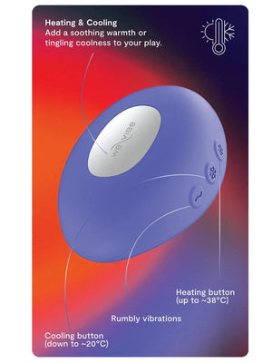 We-Vibe Temp Heating & Cooling Lay-on Vibrator Lavender Blue or Tangerine