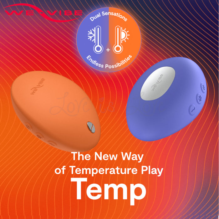 We-Vibe Temp Heating & Cooling Lay-on Vibrator Lavender Blue or Tangerine