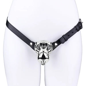 Stainless Steel Weighted Prince Albert Chastity Cage with Belt #262C For Him - Chastity Devices Buy Sex Toys in Singapore LoveisLove U4Ria