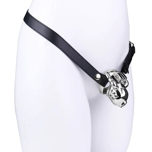Stainless Steel Weighted Prince Albert Chastity Cage with Belt #262C For Him - Chastity Devices Buy Sex Toys in Singapore LoveisLove U4Ria