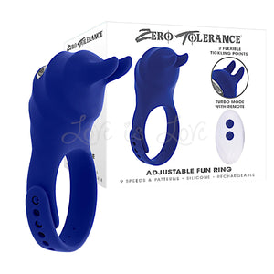Zero Tolerance Adjustable Fun Ring Vibrating Cock Ring with Remote Cock Rings - Vibrating Cock Rings Buy in Singapore LoveisLove U4Ria
