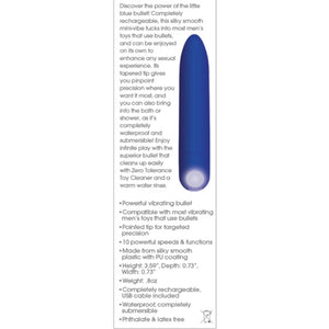 Zero Tolerance All Mighty Rechargeable Bullet Vibrator Blue Buy in Singapore LoveisLove U4Ria 