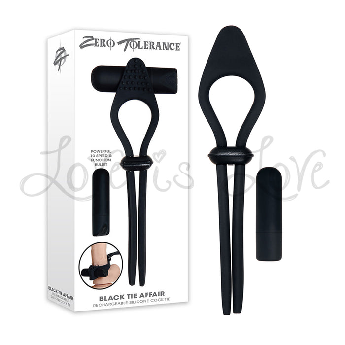 Zero Tolerance Black Tie Affair Adjustable Vibrating Cock Ring