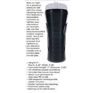Zero Tolerance Hold Tight Vibrating Squeezeable Cannister Stroker Male Masturbators - Vibrating Masturbators Buy in Singapore LoveisLove U4Ria