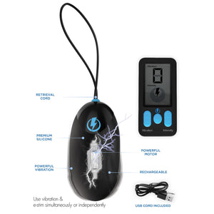 Zeus E-Stim Pro Silicone Vibrating Egg With Remote Control Buy in Singapore LoveisLove U4Ria