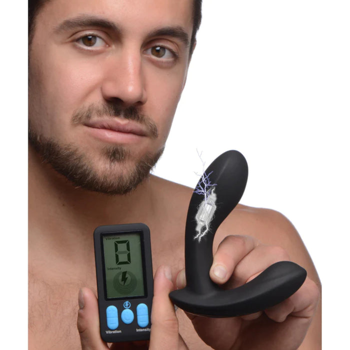 Zeus E-Stim Pro Silicone Vibrating Prostate Massager with Remote Control