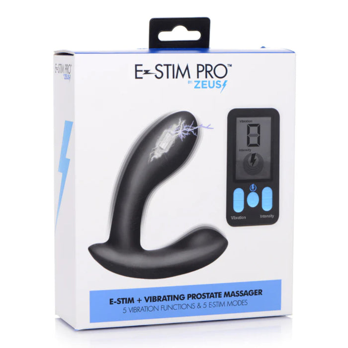 Zeus E-Stim Pro Silicone Vibrating Prostate Massager with Remote Control