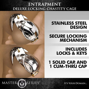 Master Series Entrapment Deluxe Locking Chastity Cage