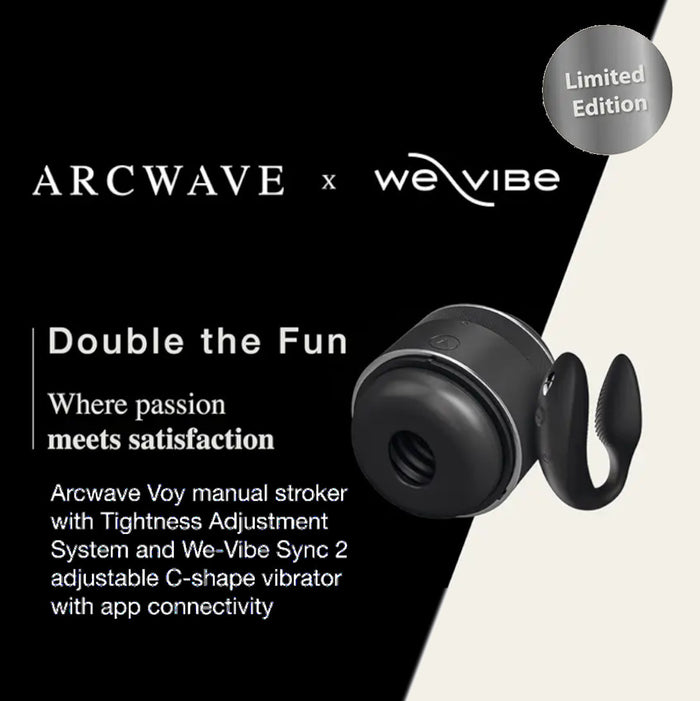 Arcwave x We-Vibe Double the Fun Voy Manual Stroker and Sync 2 App-Controlled Vibrator (Authorized Retailer)