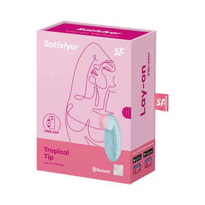 Satisfyer Tropical Tip App-Controlled Lay-On Clitoral Vibrator Light Blue or Lilac (Authorized Retailer)  Buy in Singapore LoveisLove U4Ria 