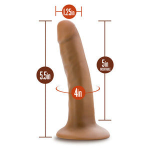 Blush Dr. Skin Silicone Dr. Lucas  Posable Shaft Suction Cup Dildo 5 Inch Beige or Mocha