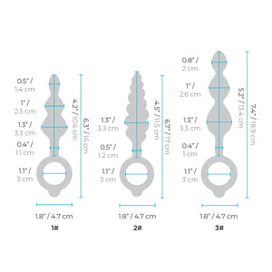 b-Vibe Butties Ringer Or Beaded Butties Bundle 3-Piece Silicone Anal Plug Set Anal - Anal Probes & Tools Buy Sex Toys in Singapore LoveisLove U4Ria